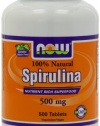 Now Foods Spirulina 500mg, Tablets, 500-Count