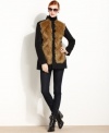 Faux-fur adds the look of luxe to this streamlined Kensie coat -- perfect for an urban-chic look!
