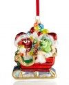 Make the memory of Christmas extra sweet with an M&M'S ornament. Shiny red and green candies greet the season in a festive holiday sleigh from Kurt Adler.
