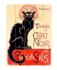 Created by Swiss artist Theophile Alexandre Steinlen at the turn of the century, this iconographic cat once presided over the chic cabarets of Paris. Now, as a rustic wooden sign, it brings haute bohemian charm to your dining or living room. Created by Swiss artist Theophile Alexandre Steinlen at the turn of the century, this iconographic cat once presided over the chic cabarets of Paris. Now, as a rustic wooden sign, it brings haute bohemian charm to your dining or living room.