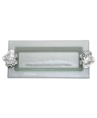 The graceful beauty of this versatile serving tray from Arthur Court makes it the perfect backdrop for everything from hors d'oeuvres to desserts. Coordinates with Arthur Court Grape serveware and serving dishes collection. The graceful beauty of this versatile serving tray from Arthur Court makes it the perfect backdrop for everything from hors d'oeuvres to desserts. Coordinates with Arthur Court Grape serveware and serving dishes collection.