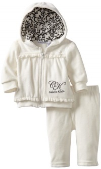 Calvin Klein Baby-girls Newborn Hooded 2 Piece Pant Set, Assorted, 0-3 Months Calvin Klein Baby-girls Newborn Hooded 2 Piece Pant Set, Assorted, 0-3 Months