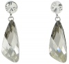 Asymmetrical Crystal Drop Swarovski Elements Crystal Earrings (Clear)