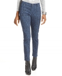 The baroque print on these petite Style&co. jeans are inspired by the season's best runway fashion! Rotate them into your denim wardrobe for a stylish look. The baroque print on these petite Style&co. jeans are inspired by the season's best runway fashion! Rotate them into your denim wardrobe for a stylish look.
