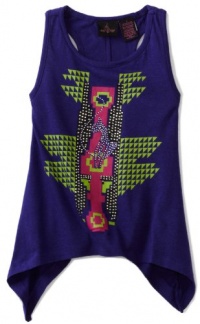 Baby Phat - Kids Girls 7-16 Sharkbite Tank Top, Purple, Large Baby Phat - Kids Girls 7-16 Sharkbite Tank Top, Purple, Large