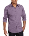 John Henry Men's Long Sleeve Solid Button Down Shirt