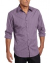 John Henry Men's Long Sleeve Solid Button Down Shirt