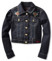 Baby Phat Girls 7-16 Embroidered Denim Jacket, Blue, X-Large Baby Phat Girls 7-16 Embroidered Denim Jacket, Blue, X-Large