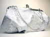 Handbag by WiseGloves White Floral Handbag Purse Evening Bag Dress Accessory Clutch