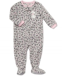 Prepare her for big adventures in her dreams with this exotic animal-print footed coverall from Carter's. Prepare her for big adventures in her dreams with this exotic animal-print footed coverall from Carter's.