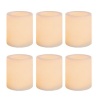 Inglow CG10286WH6 Battery-Operated 1-3/4-Inch Flameless Wax-Covered LED Votive Candle, 6-Pack, White