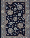 Dalyn Rugs Galleria Gl 5 Navy, 3-Feet 6 by 5-Feet 6-Inch