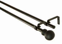 BCL Drapery Hardware 58DBL86B Classic Ball Curtain Rod Set BCL Drapery Hardware 58DBL86B Classic Ball Curtain Rod Set