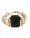 GUESS Gold-Tone Caviar Hinge Bracelet, GOLD