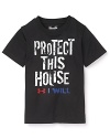 With a determined message, Under Armor's printed tee lets small guardians play man of the house.
