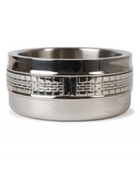 Engraved for timeless style, the Watchband wine coaster from Lauren Ralph Lauren adds sleek polish to cocktail hour in solid stainless steel. Engraved for timeless style, the Watchband wine coaster from Lauren Ralph Lauren adds sleek polish to cocktail hour in solid stainless steel.