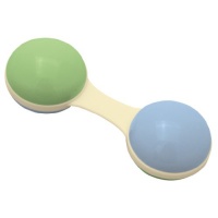 green sprouts Cornstarch Dumbbell Rattle, Blue