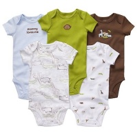 Carter's Blue, Brown, & Green 5-pk. Bodysuit LIME/MULTI Newborn Carter's Blue, Brown, & Green 5-pk. Bodysuit LIME/MULTI Newborn
