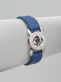 A supple leather design with a logo accented, metal turn-lock closure. LeatherBrassLength, about 7¼Turn-lock closureImported A supple leather design with a logo accented, metal turn-lock closure. LeatherBrassLength, about 7¼Turn-lock closureImported