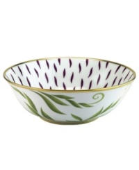 The lushness of flowers and vines, brought to your table. The Frivole salad bowls from Bernardaud boast a refined pattern and distinctive gold band rim. The lushness of flowers and vines, brought to your table. The Frivole salad bowls from Bernardaud boast a refined pattern and distinctive gold band rim.