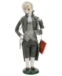 White as a ghost, Jacob Marley continues to haunt Scrooge and others who share his miserly ways. He's under lockbox and key, crafted with the unmistakably charm of Byers' Choice. An essential part of the Christmas Carol collection. White as a ghost, Jacob Marley continues to haunt Scrooge and others who share his miserly ways. He's under lockbox and key, crafted with the unmistakably charm of Byers' Choice. An essential part of the Christmas Carol collection.