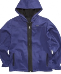 This warm and stylish DKNY fleece hoodie makes for a great fall jacket or an extra winter layer. This warm and stylish DKNY fleece hoodie makes for a great fall jacket or an extra winter layer.