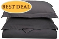 Clara Clark 1200 Grand Series 3 Pc Solid Duvet Cover (Button closure) - Full Queen, Charcoal Gray - 90 x 90 Inches - Includes 2 Pillow Shams - More Soft Comfortable and Breathable than Cotton Clara Clark 1200 Grand Series 3 Pc Solid Duvet Cover (Button closure) - Full Queen, Charcoal Gray - 90 x 90 Inches - Includes 2 Pillow Shams - More Soft Comfortable and Breathable than Cotton