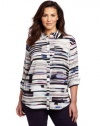 Calvin Klein Women's Plus-Size Square Pocket Top