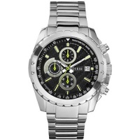Guess Men's W19009G1 Silver Stainless-Steel Quartz Watch with Black Dial Guess Men's W19009G1 Silver Stainless-Steel Quartz Watch with Black Dial
