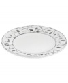 Make your peace. A serene watercolor spans white Limoges porcelain in the Olive Branch dinner plate, epitomizing the meticulous detail and natural allure of designer Michael Aram.