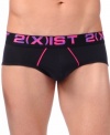 Bright and bold, these briefs by 2(x)ist are a comfortable and contemporary choice.