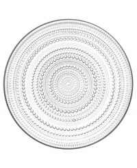 Like dewdrops in the morning sun, the bubbles circling Iittala's Kastehelmi plate glisten in pressed glass to reflect all the light at your table. A very special Oiva Toikka design that first debuted in 1964. Like dewdrops in the morning sun, the bubbles circling Iittala's Kastehelmi plate glisten in pressed glass to reflect all the light at your table. A very special Oiva Toikka design that first debuted in 1964.