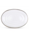 From the Lenox Classic Collection, Federal Platinum formal dinnerware and dishes add a luxurious note to your table. Made of exquisite white bone china with platinum trim, a complete selection of pieces is available. Coordinating Debut Platinum crystal stemware adds the finishing flourish.