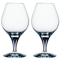 Orrefors Intermezzo Blue Collection designed by Erika Lagerbielke. From the name synonymous with unique and luxurious art glass, Orrefors' Intermezzo Blue has a distinct teardrop of blue in the stem. Orrefors Intermezzo Blue Collection designed by Erika Lagerbielke. From the name synonymous with unique and luxurious art glass, Orrefors' Intermezzo Blue has a distinct teardrop of blue in the stem.