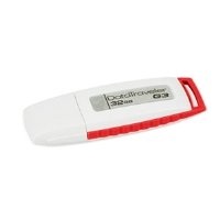 Kingston Digital 32 GB USB 2.0 Hi-speed Datatraveler Flash Drive DTIG3/32GBZ, White and Red Kingston Digital 32 GB USB 2.0 Hi-speed Datatraveler Flash Drive DTIG3/32GBZ, White and Red