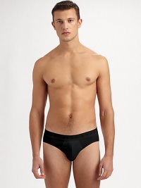 The classic brief profile in a smaller fit with the softest feel imaginable. Pack of 3 in black Logo waistband 95% cotton/5% spandex Machine wash Imported The classic brief profile in a smaller fit with the softest feel imaginable. Pack of 3 in black Logo waistband 95% cotton/5% spandex Machine wash Imported