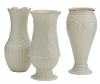 Lenox Classic Beaded Vases, Set of 3 Lenox Classic Beaded Vases, Set of 3