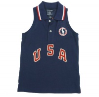 Ralph Lauren Girl's 2012 Olympic Team USA Sleeveless Shirt Navy M Ralph Lauren Girl's 2012 Olympic Team USA Sleeveless Shirt Navy M