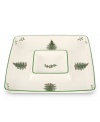 With an historic pattern starring the most cherished symbol of the season, Spode's Christmas Tree chip and dip is a festive gift to holiday dining. Evergreen trees with baubles, tinsel and perfectly wrapped packages complete every celebration.