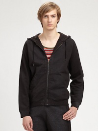 An updated twist to a classic design, this cozy, zip-front hoodie is the epitome of casual comfort.Zip frontAttached drawstring hoodKangaroo pocketsBanded cuffs and hemCottonMachine washImported An updated twist to a classic design, this cozy, zip-front hoodie is the epitome of casual comfort.Zip frontAttached drawstring hoodKangaroo pocketsBanded cuffs and hemCottonMachine washImported