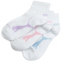Puma Girls 7-16 3 Pair Pack Quarter Crew Puma Girls 7-16 3 Pair Pack Quarter Crew