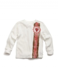 GUESS Kids Boys Little Boy Long-Sleeve Thermal Tee with , OFF WHITE (3T) GUESS Kids Boys Little Boy Long-Sleeve Thermal Tee with , OFF WHITE (3T)