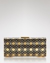 The definitive evening statement piece, this clean-lined BCBGMAXAZRIA clutch is particularly party-ready.