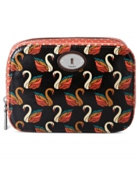 Stash your bevy of beauty treats in style with this travel-ready cosmetic case from Fossil. Crafted in durable coated canvas with plenty of pockets and compartments; it's destined to become your most coveted carryall.