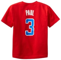 NBA Los Angeles Clippers Chris Paul #3 Youth 8-20 Short Sleeve Name & Nubmer Tee, Red NBA Los Angeles Clippers Chris Paul #3 Youth 8-20 Short Sleeve Name & Nubmer Tee, Red