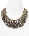Rows of playfully styled beads romance this kate spade new york collar necklace, designed for high-wattage, city-pretty sparkle.