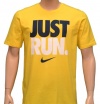 Nike Men's Just Run Regular Fit Casual Shirt - Yellow