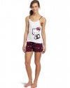 Hello Kitty Women's Hk Neon Bow Print Short Set