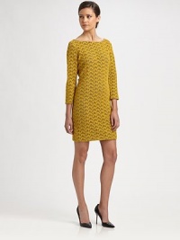 Flawlessly feminine boatneck dress with a stylish lace overlay and alluring v-back. BoatneckThree-quarter sleevesV-backSplit hemAbout 19 from natural waist80% cotton/20% LyocellDry cleanImportedModel shown is 5'10 (177cm) wearing US size 2. Flawlessly feminine boatneck dress with a stylish lace overlay and alluring v-back. BoatneckThree-quarter sleevesV-backSplit hemAbout 19 from natural waist80% cotton/20% LyocellDry cleanImportedModel shown is 5'10 (177cm) wearing US size 2.