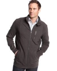 Layer up with this casual French terry zip-up from Calvin Klein for easy, simple style. (Clearance) Layer up with this casual French terry zip-up from Calvin Klein for easy, simple style. (Clearance)